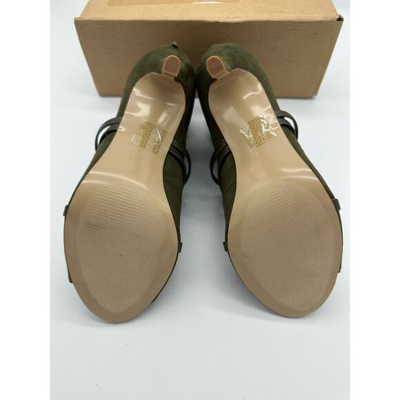 Journee Collection Samara Women's High Heel Ankle Boots, Olive, Size 8 - Picture 7 of 11